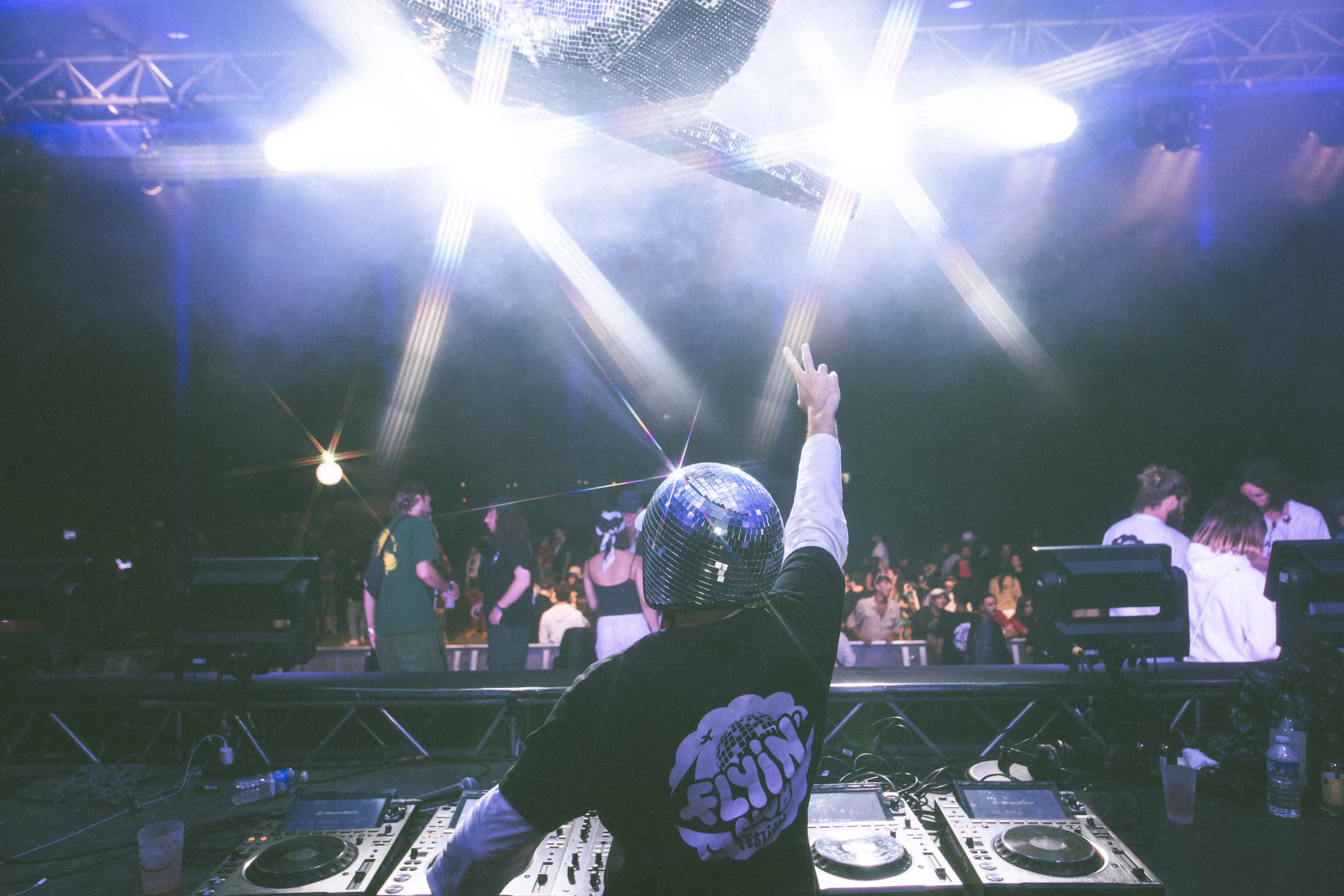 DJ Disco Helmet Live Stage